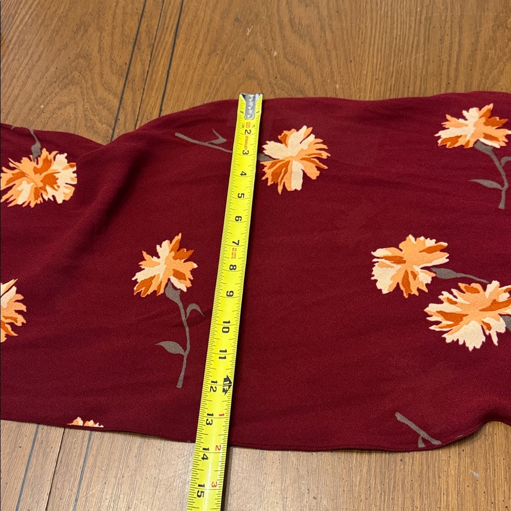 Reformation Santiago Floral Boho Dress Auburn Drape Neck Dramatic Slit Size XS - Picture 7 of 15
